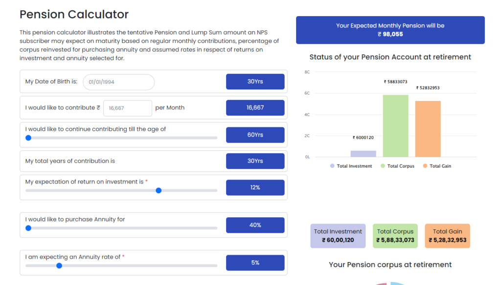 New NPS-pension calculation