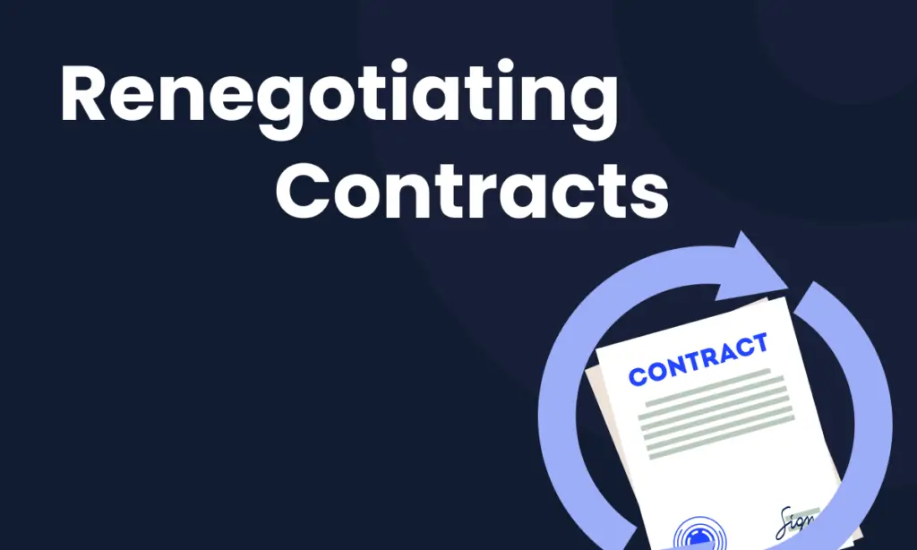 renegotiate vendor contracts, budget variations